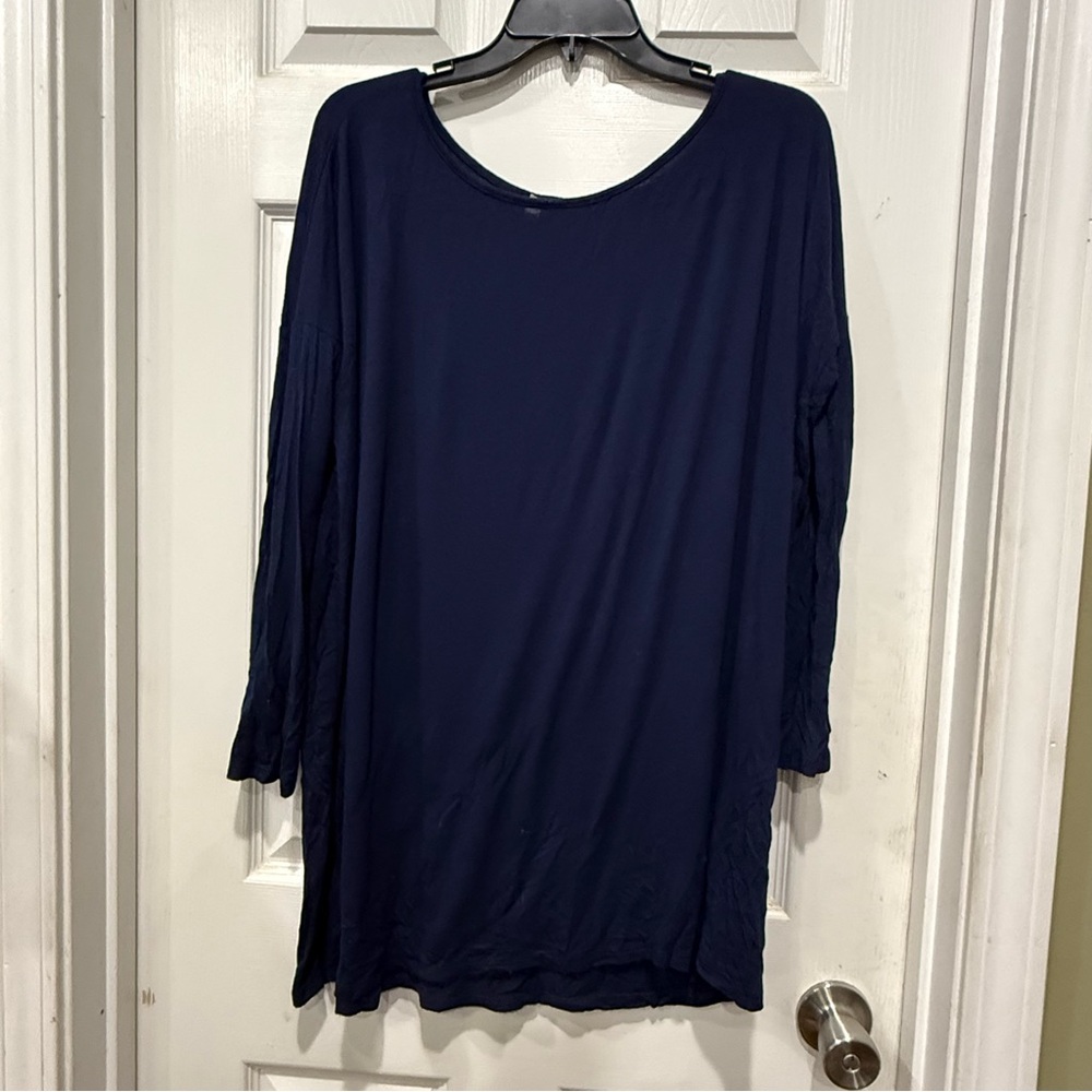 Lyss Loo Blue Relaxed Tunic Top